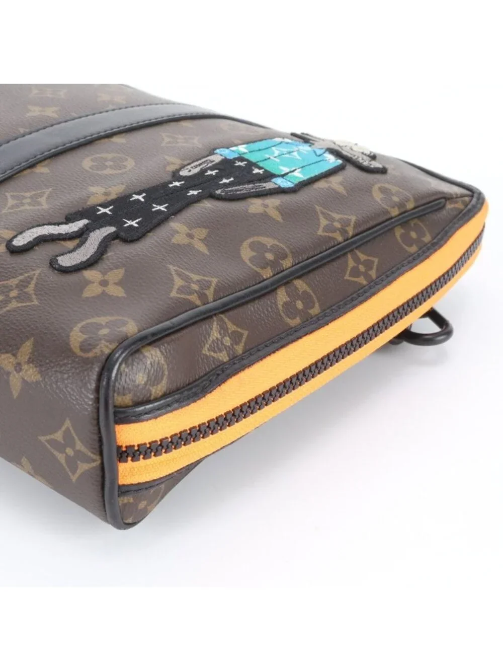 Louis Vuitton Monogram LV Friends Keepall Pouch Leather Tote Clutch